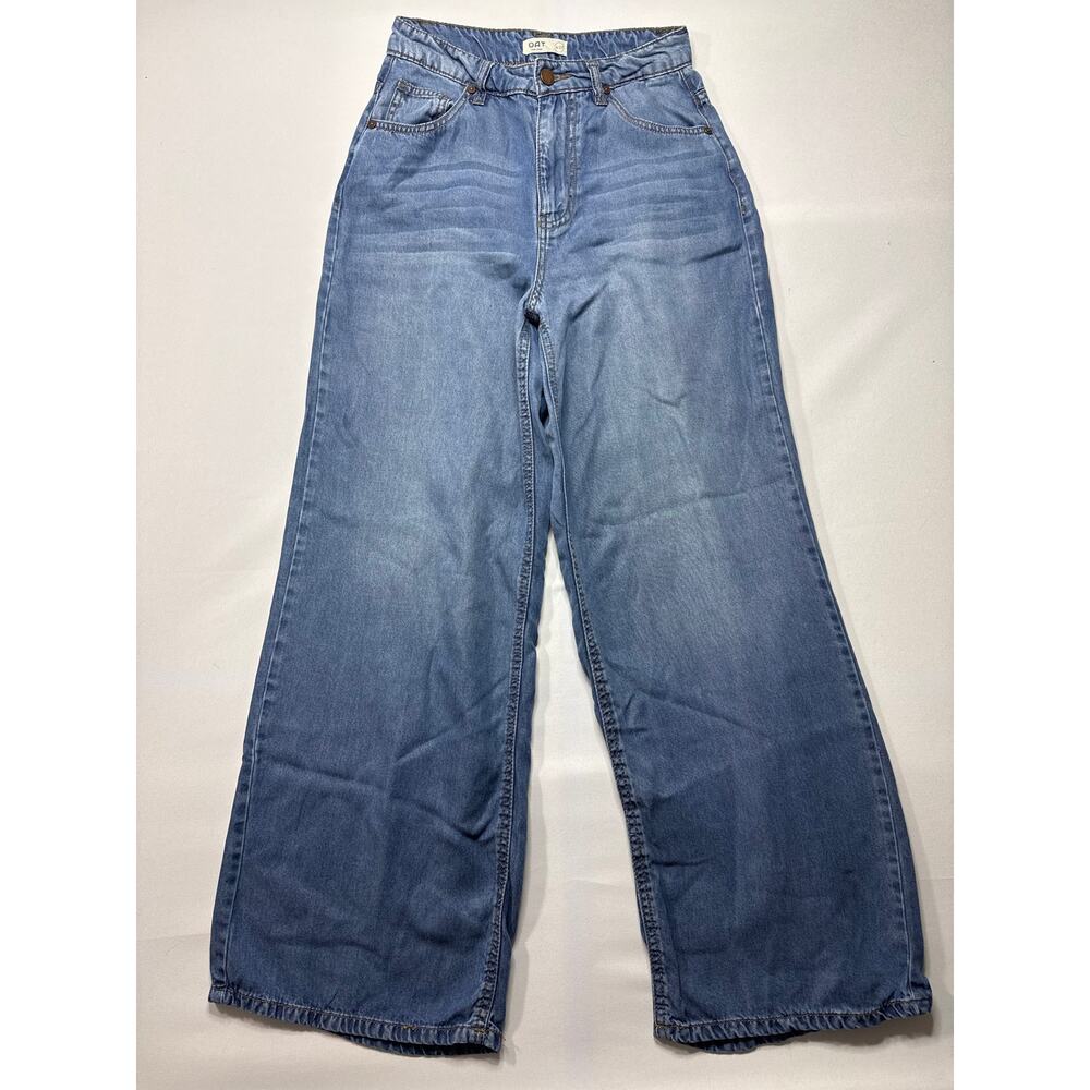OAT New York Women's High Rise Wide Leg Baggy Lightweight Jeans - 4/27 (26x28)